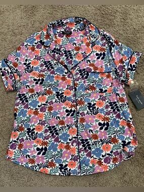 NWT Kate Spade Floral Pajama Top Medium